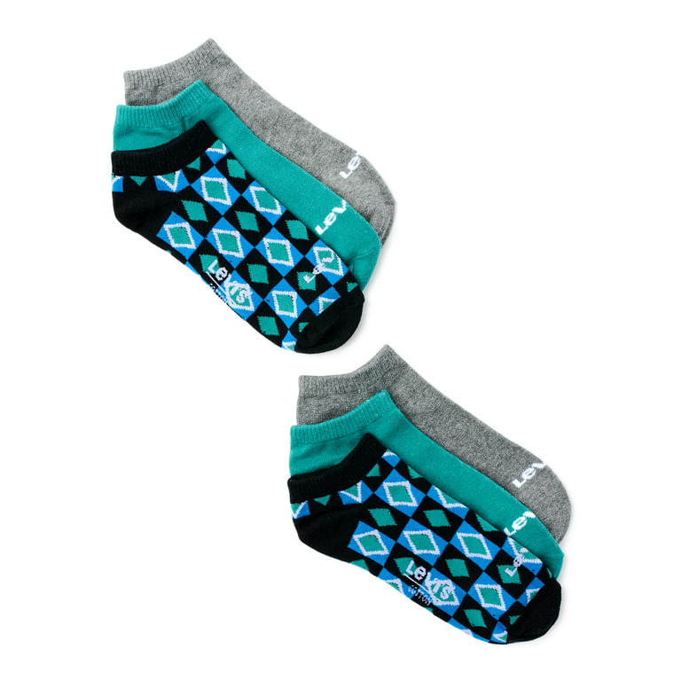 Levi's Men's Diamond Argyle Low Cut Socks, 6-Pack, Sizes 10-13