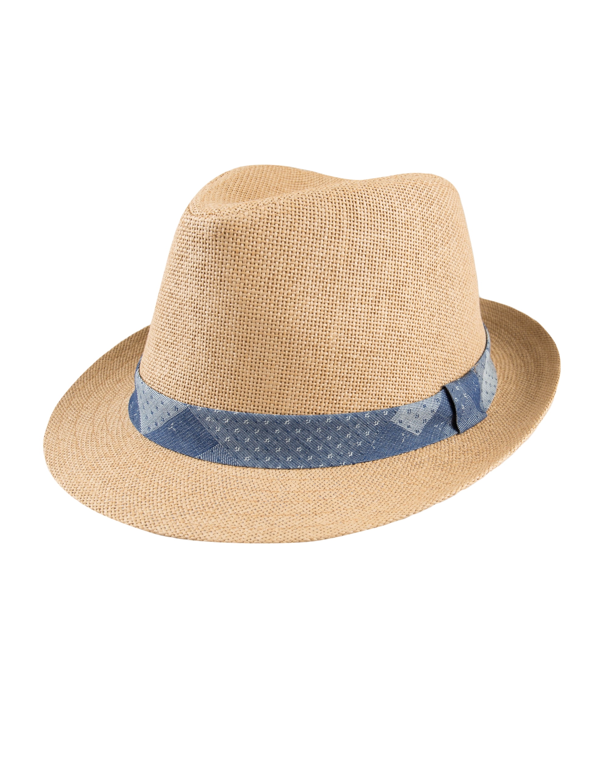 Levi's Men's Straw Fedora Hat with Breathable Patchwork Band