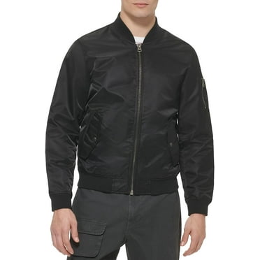 Levi's Men's Flight Satin Bomber Jacket Medium Black
