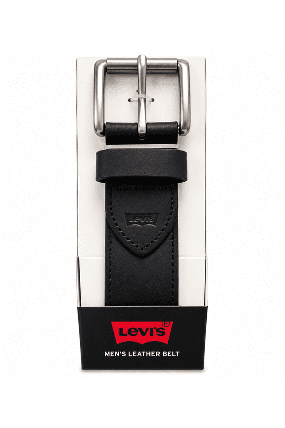 Men's Genuine Leather Belt Black XL 42-44 Classic Casual Dress Belt