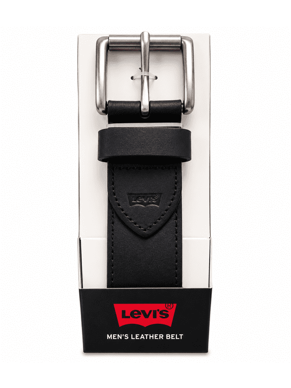 Men's Genuine Leather Belt Black XL 42-44 Classic Casual Dress Belt