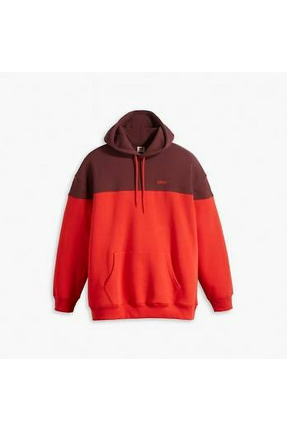 Men's Pullover Fleece Hoodie Size 2XL Tall Red/Burgundy Soft Relaxed Fit