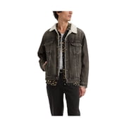 Levis Mens Relaxed Fit Sherpa Lined Denim Trucker Jacket