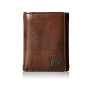 Levis Mens Trifold Wallet - Sleek and Slim, Brown Stitch, Size One Size