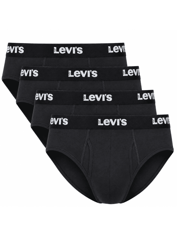 Men's Underwear Briefs, 4 Pack Soft Breathable Cotton Stretch Comfort Underwear (S-XL)
