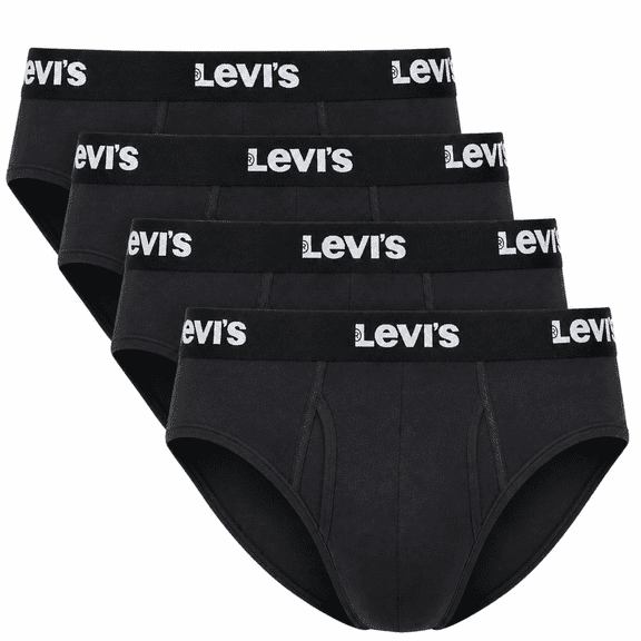 Levi's Men's Underwear Briefs, 4 Pack Soft Breathable Cotton Stretch Comfort Underwear (S-XL)