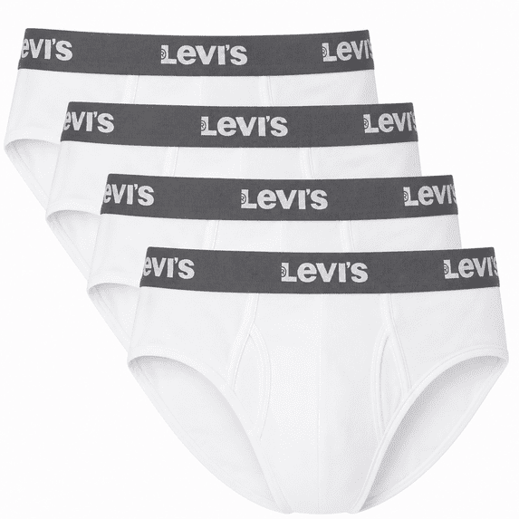 Levi's Men's Underwear Briefs, 4 Pack Soft Breathable Cotton Stretch Comfort Underwear (S-XL)