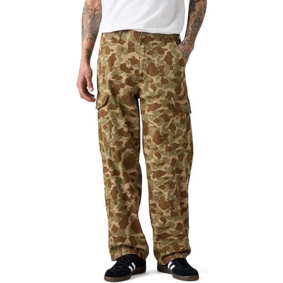 Levi's Men's XX Baggy Cargo Pant, Camo Harvest Gold (Non Stretch), 40Wx30L