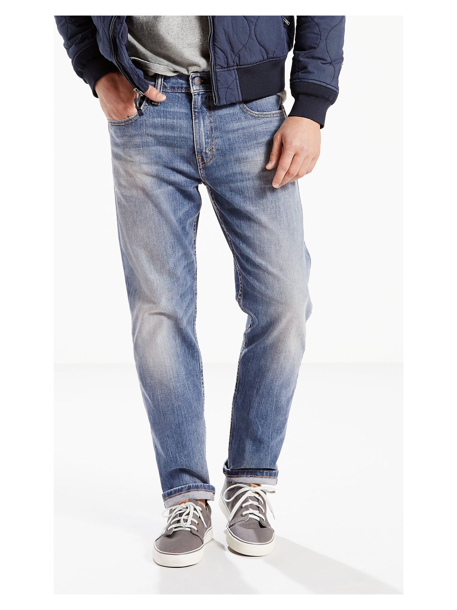 Levi's Mens 502 Regular Fit Stretch Tapered Jeans - image 1 of 7