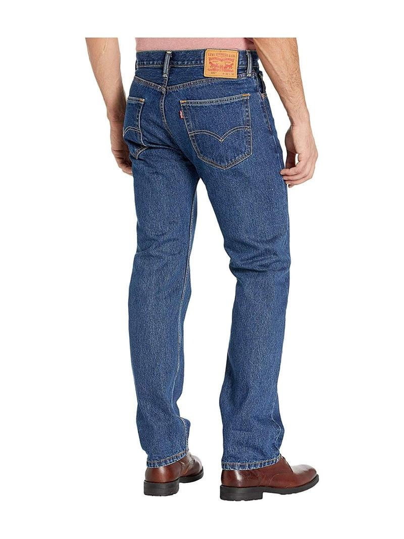 Levi's Mens 505 Regular Dark Stonewash - Walmart.com