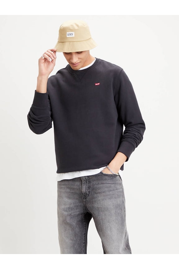 Mens Bailey Logo Crew-neck Sweatshirt,Black,S