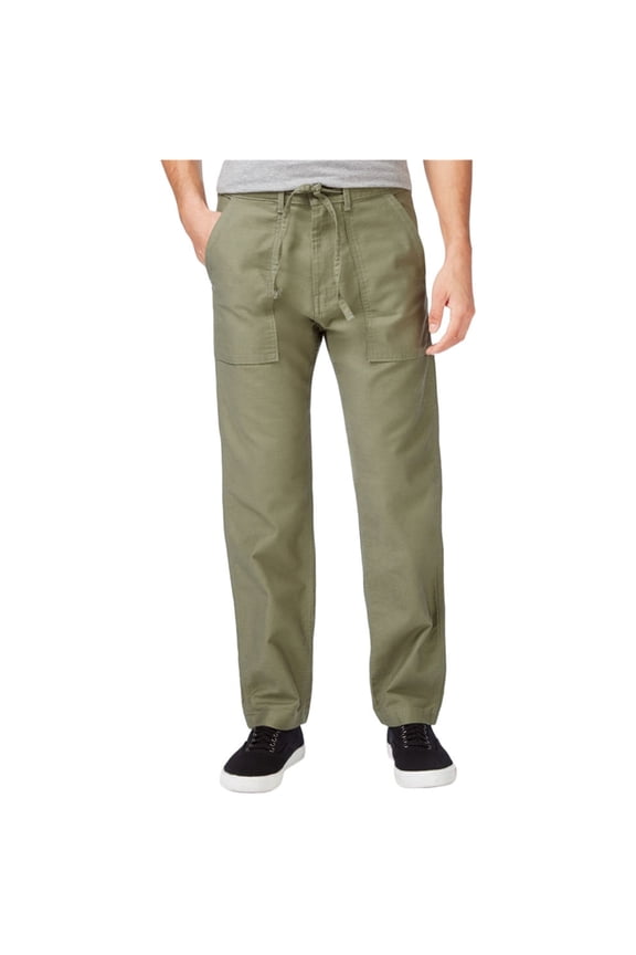 Mens Battalion Casual Trouser Pants, Green, 30W x 32L