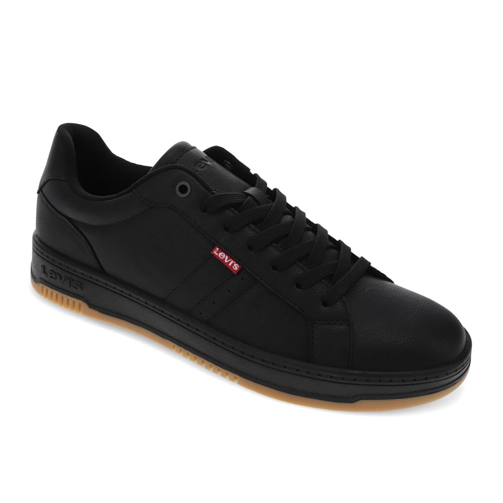 Levi's black leather shoes best sale