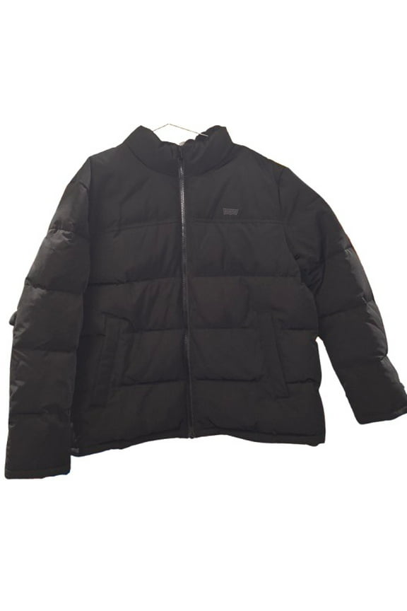 Mens Heavyweight Puffer Jacket, XXL Black