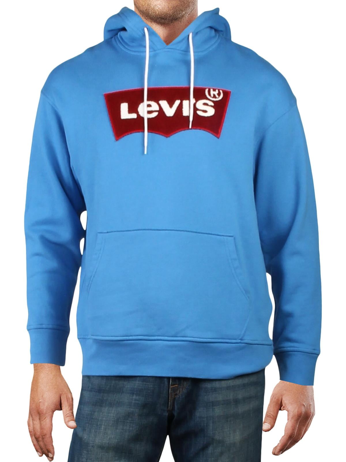 Levi s Mens Oversized Logo Hoodie Blue M Walmart