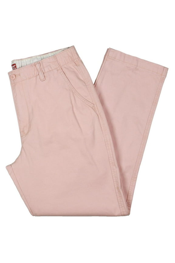 Mens Relaxed Fit Elastic Waist Chino Pants