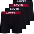 thumbnail image 1 of Levi's Mens Stretch Boxer Brief Underwear Breathable Stretch Underwear 4 Pack Black, Small, 1 of 7