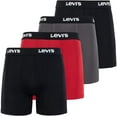 thumbnail image 1 of Levi's Mens Underwear Microfiber Boxer Brief for Men Ultra Soft 4 Pack, 1 of 7