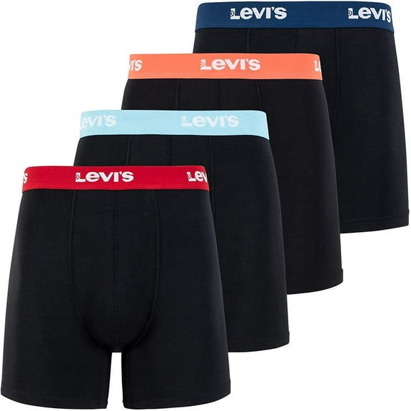 Levi's Mens Underwear Microfiber Boxer Brief for Men Ultra Soft 4 Pack