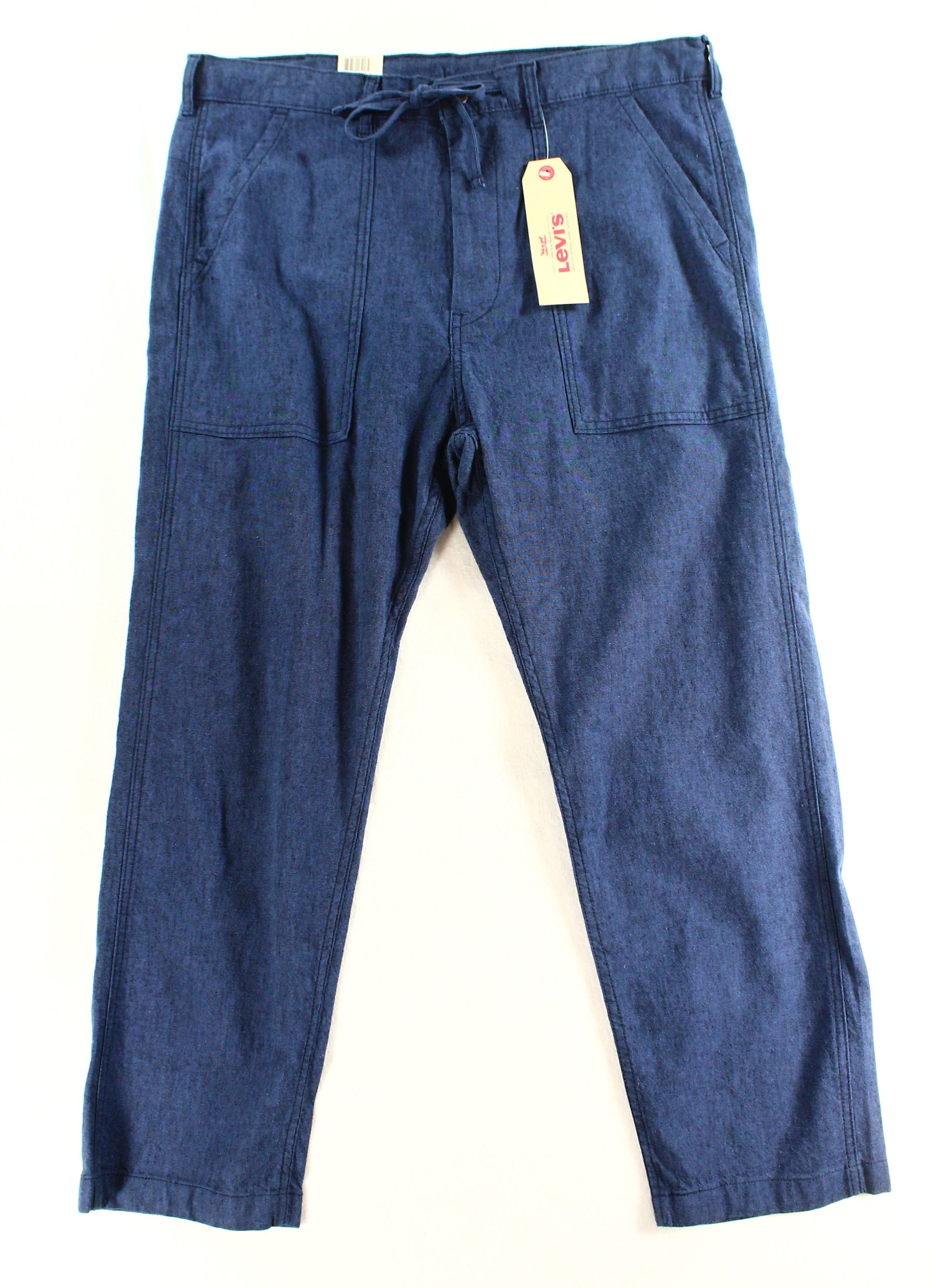 Levi's NEW Blue Mens Size 34X32 Chambray Drawstring Battalion