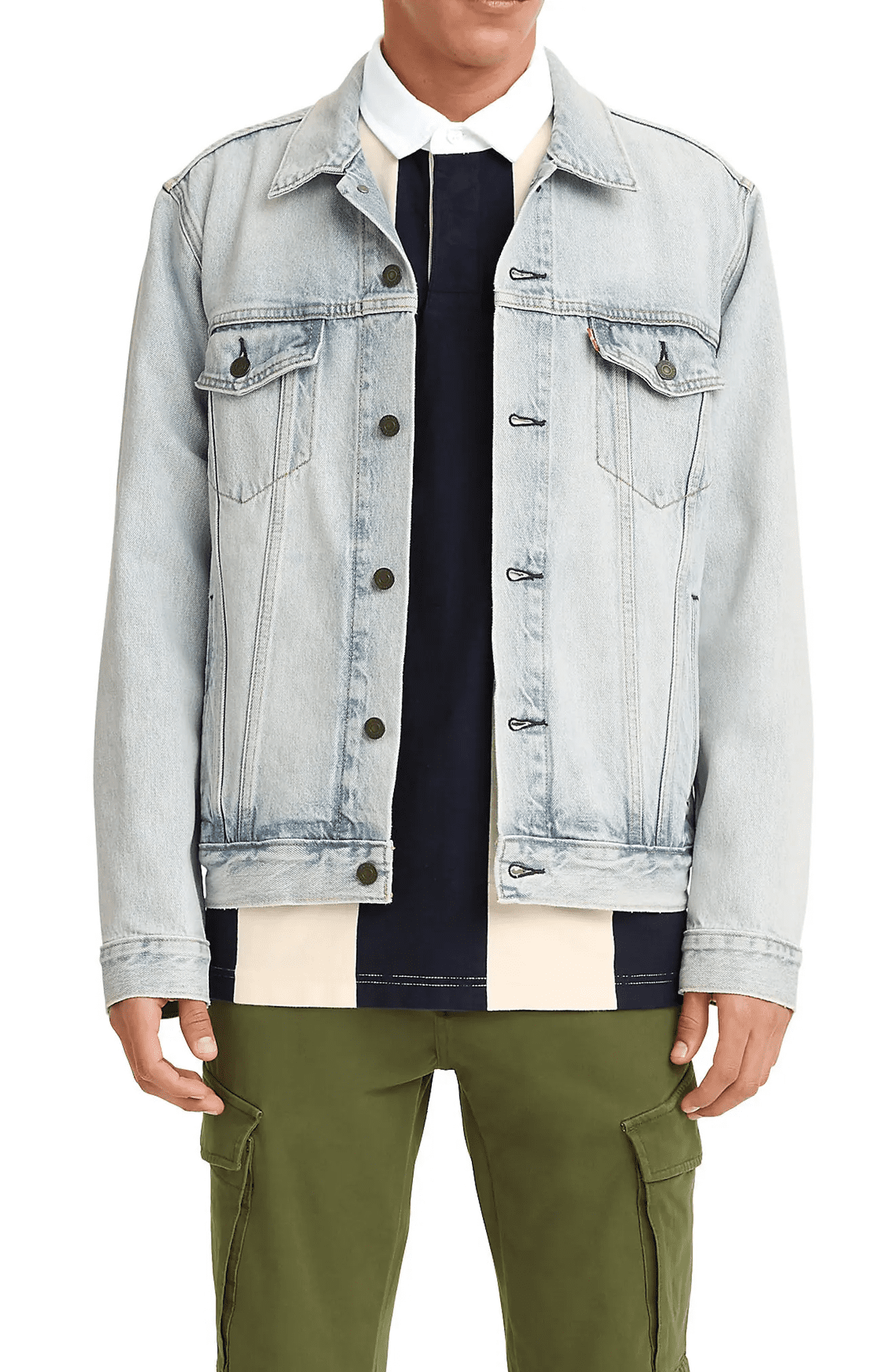 Levi's NEW LIGHT/BLUE Men's Denim Trucker Jacket, US X-Small