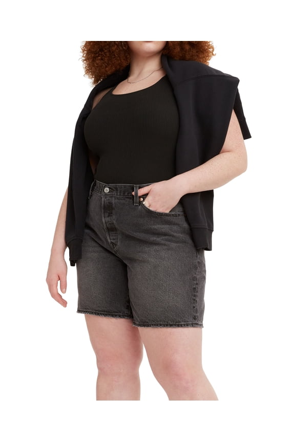 Plus Size 501 90's Denim Shorts Black 18W