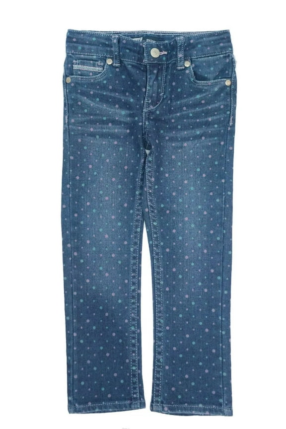 Polka Dot Denim Skinny Jeans Shaelyn Little Girls 5 Regular