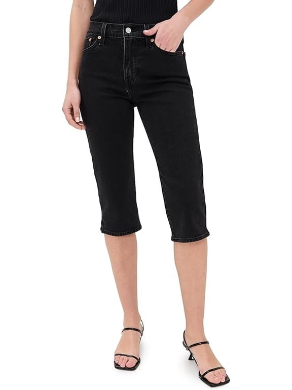 Premium Wedgie Capri for Women Skinny Leg Style - High-Rise Waist - Slim Fit She's in The Zone Size 27