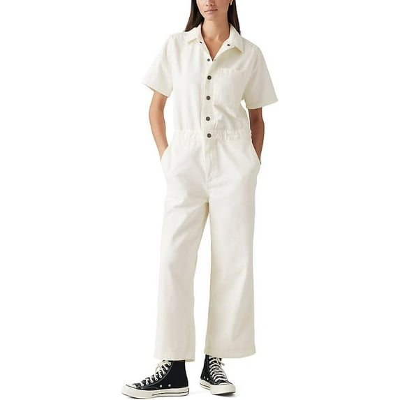 Levi's SERENITY NOW Women's Short Sleeve Heritage Jumpsuit, US Large