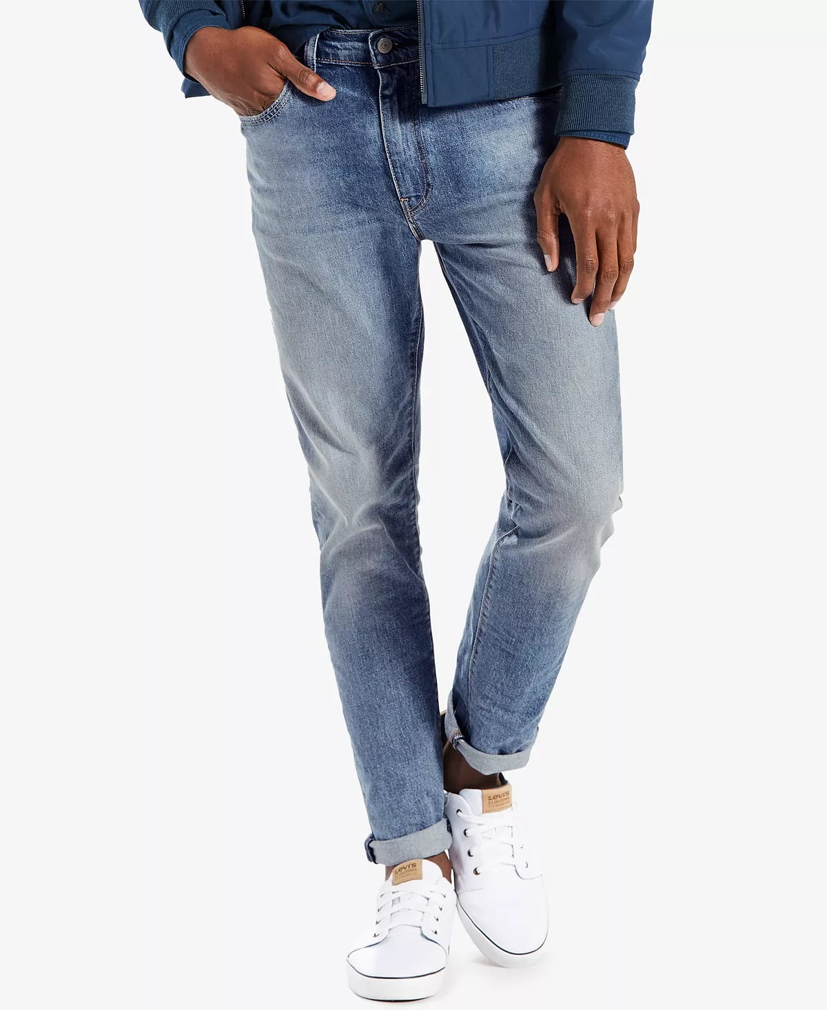 LEVI'S Mens Blue Tapered, Slim Fit Denim Jeans W29/ L32 - Walmart.com