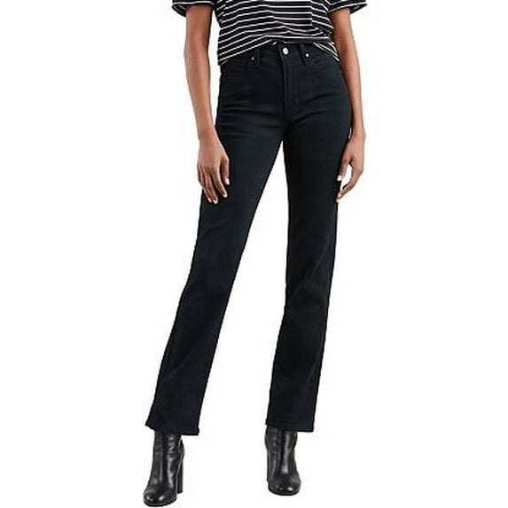Women's 724 Straight-Leg Jeans Color: Soft Black Size: 26