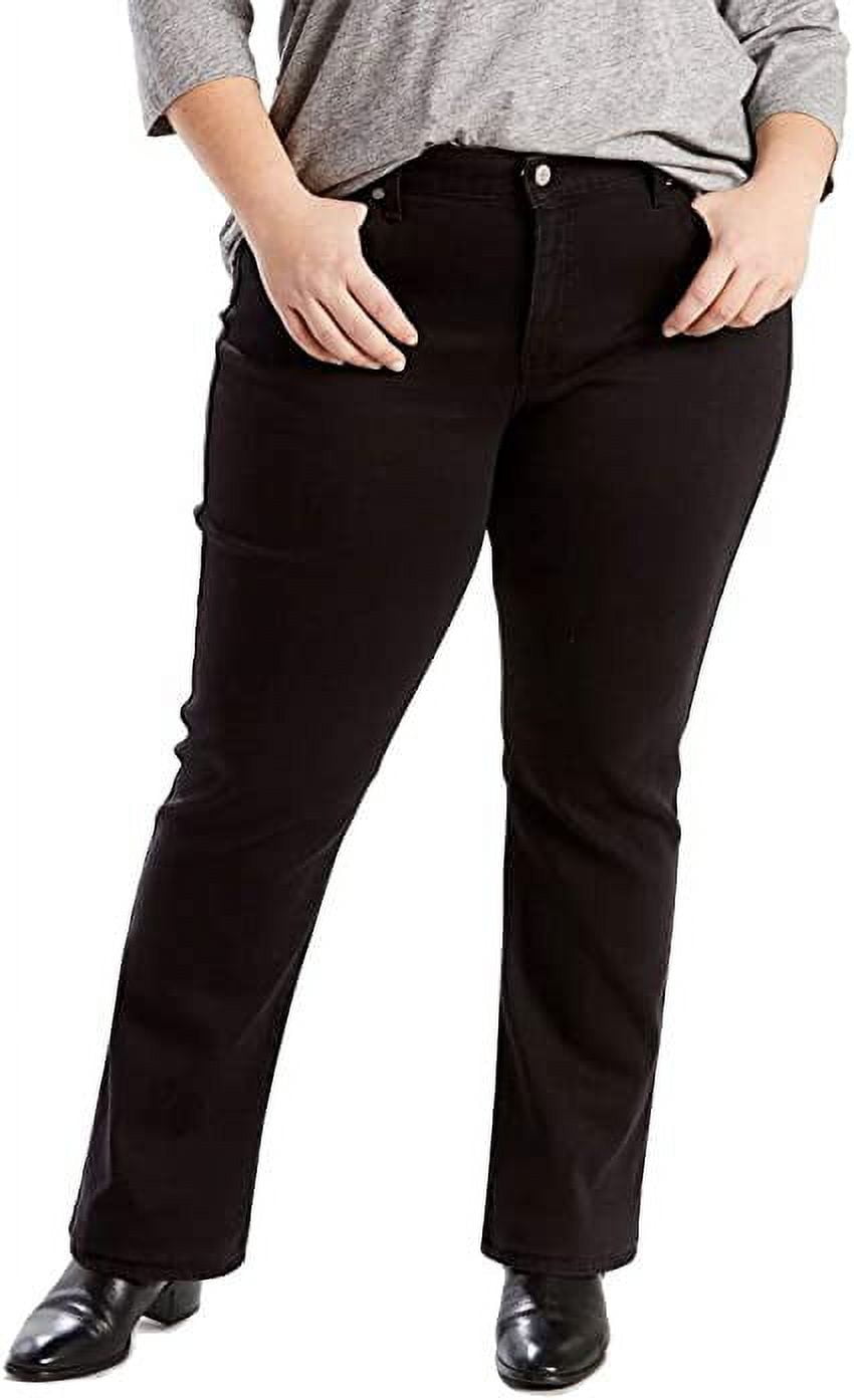 Levi's SOFT BLACK Women's Plus Size 414 Classic Straight Leg Jeans, US 22W  - Walmart.com