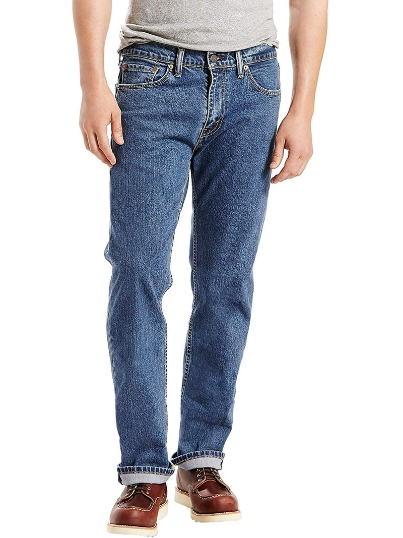 Men's Levi's® 505™ Regular Fit Stretch Jeans Color: Stonewash Size