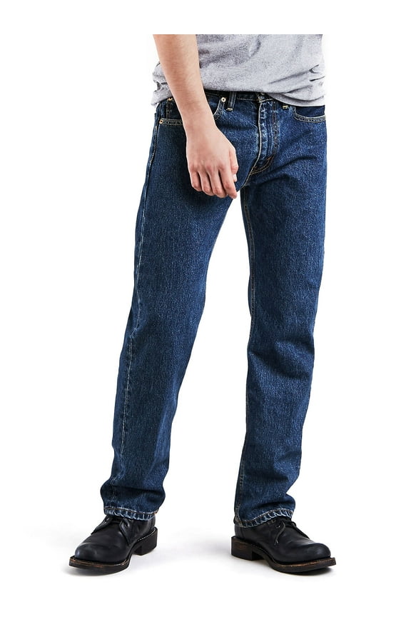 Straight Leg High Stretch Pockets Cotton Jeans, (Men's)