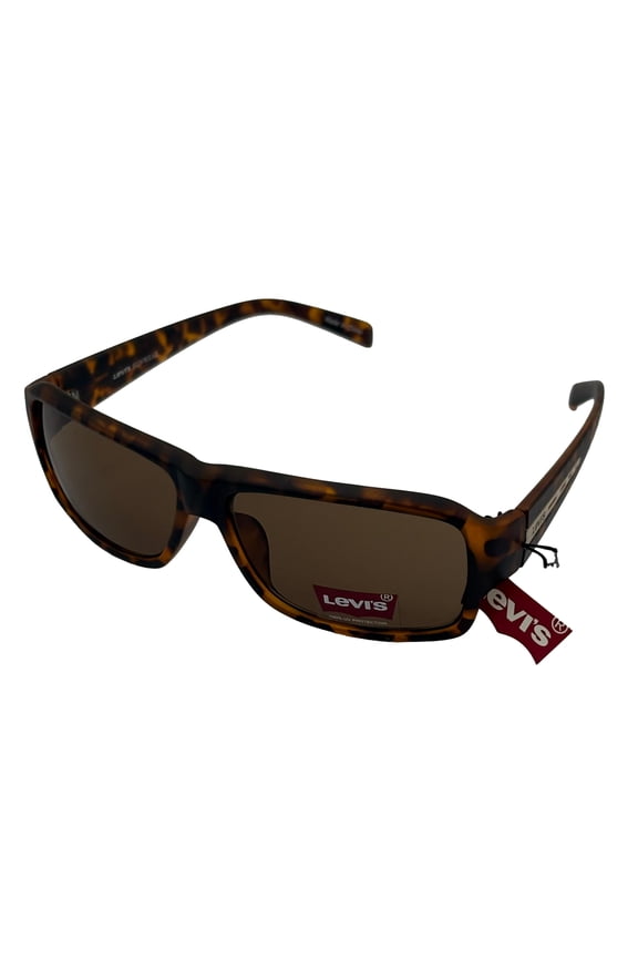 Plastic Unisex Rectangle Sunglasses, Tortoise, Brown