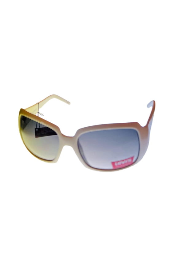 Sunglass White Unisex Plastic Rectangle Wrap, Green Lens LS126 2