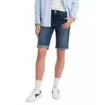 thumbnail image 1 of Levi's TREASURED TIME Women's Stretch Mid Rise Denim Bermuda Shorts, US 31, 1 of 4