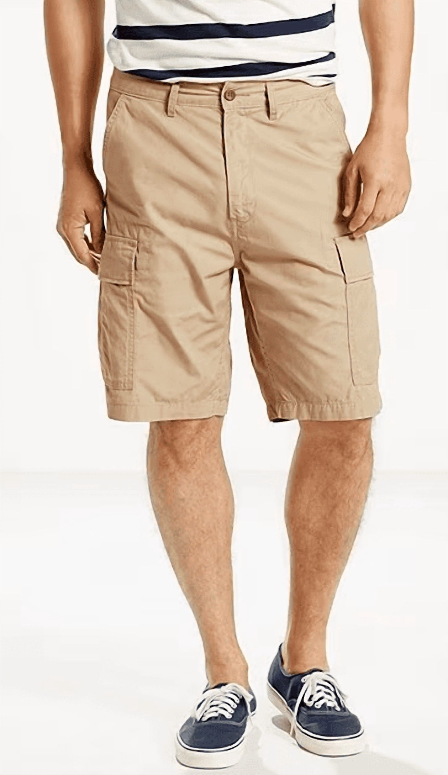 Levi's Men's Premium Cotton Cargo Shorts – Relaxed Fit, Belt Loops, Multiple Sizes