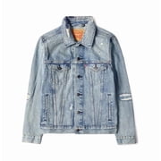 Levis Trucker Distressed 100% Cotton Jean Jacket, Mens