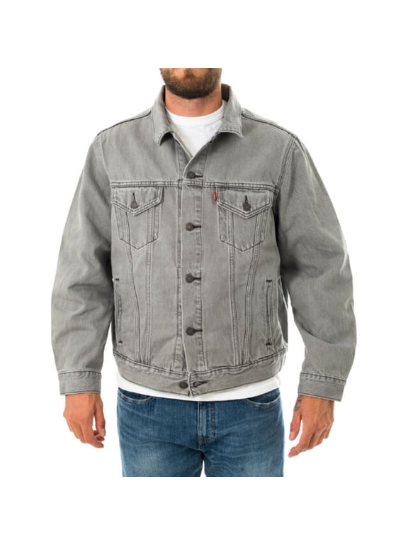Vintage Fit Trucker-Gotta Get Trucker Jacket,Grey,S