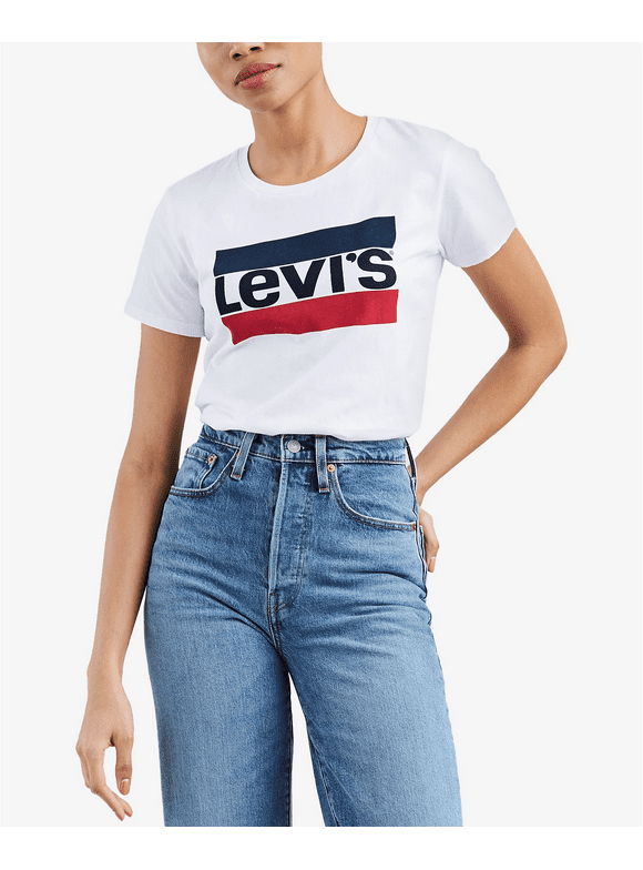 Levis Mens Graphic Sportswear Logo T-Shirt WHT-M