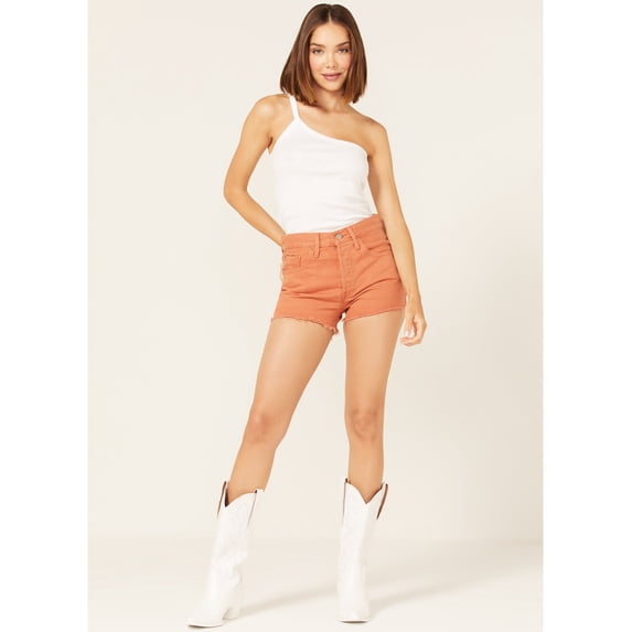 Levi's Women's 501 High Rise Denim Shorts Rust Copper 28