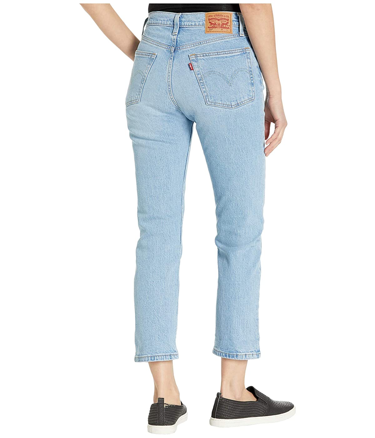 Jean Levi's 501 Crop Femme - Coupe Droite, Taille Haute - 97% Coton, 3% Élasthanne - Braguette Boutonnée - 4