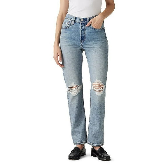 Levi's Women's 501 Plan To Stay High Rise Medium Wash Straight Denim Jeans Medium Wash 29W x 30L