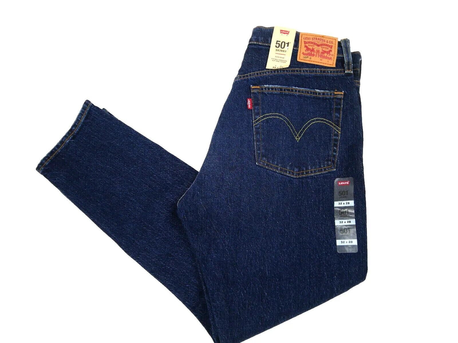 Levi s Women s 501 Skinny Jeans 26 x 30 Blue Salsa Authentic 295020201 B4HP