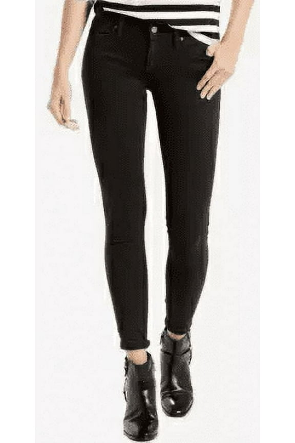Levi’s Women’s 711 Skinny Stretch Jeans in Extra Short Length – Soft Black, 34×26