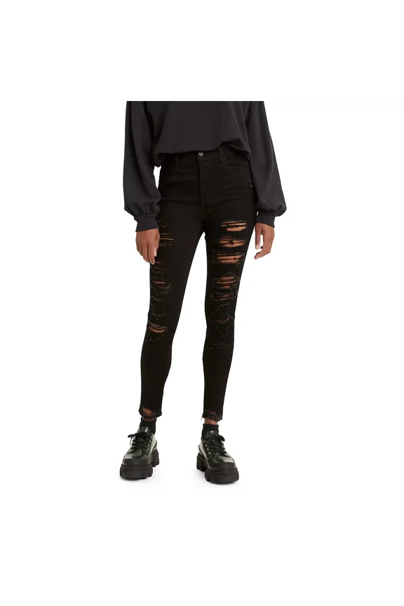 Women's 720 High Rise Super Skinny Jeans 18 Ring the Alarm (Distressed Black)