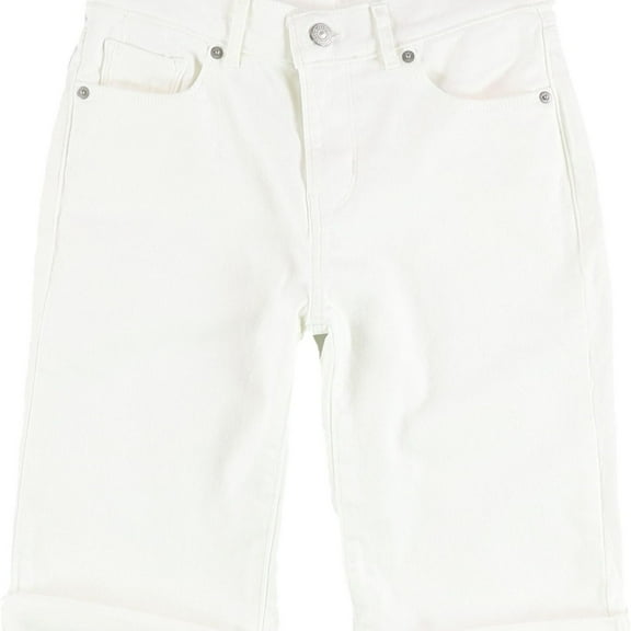 Levi's Womens Solid Casual Bermuda Shorts, White, 25