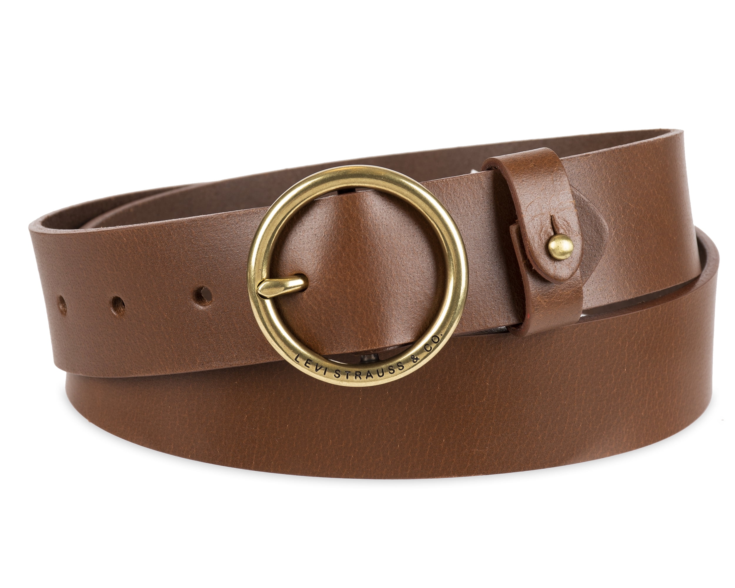Levi's Women's Casual Circular Center Buckle Belt, Tan, X-Large ...