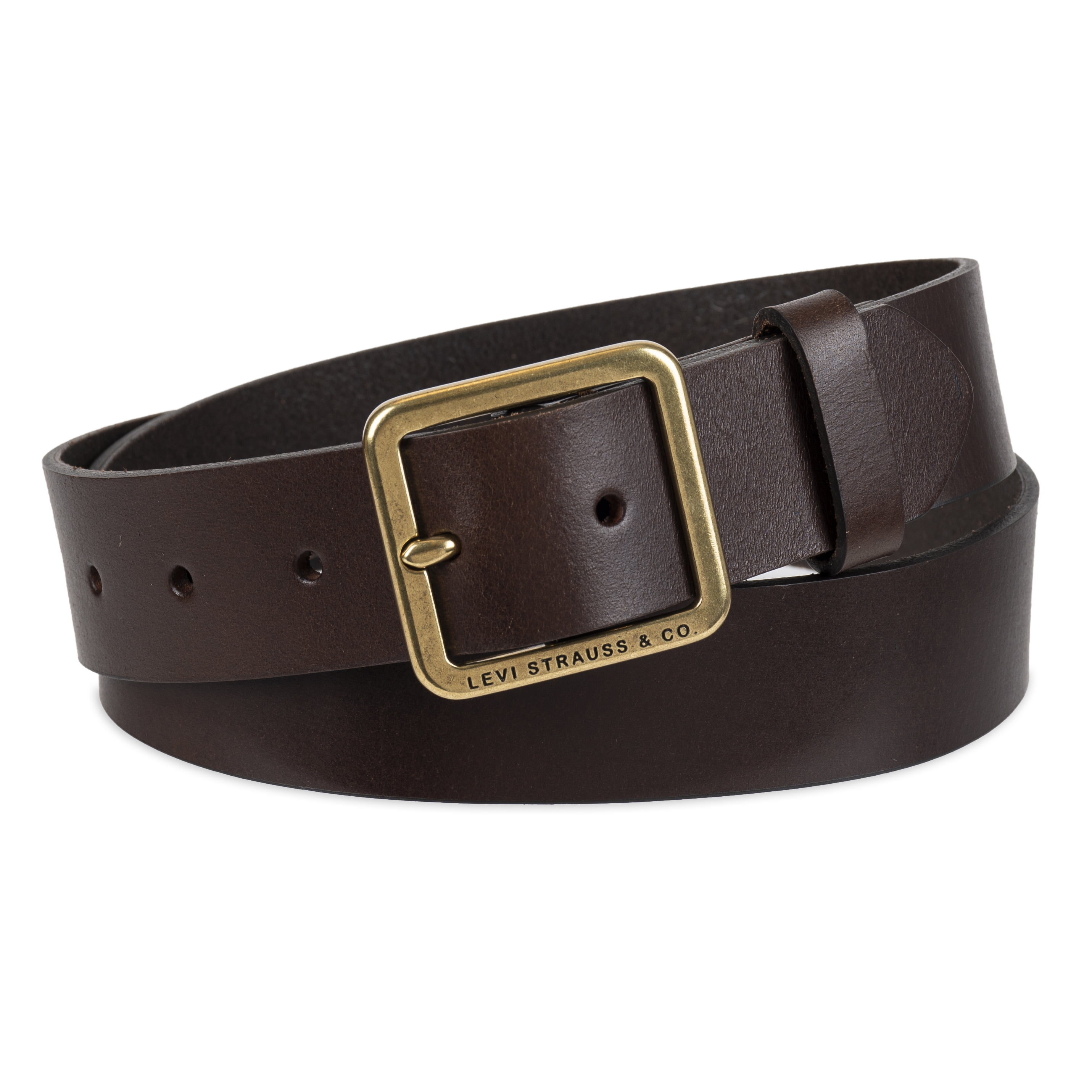 Levi's Women's Casual Square Center Bar Buckle Belt, Brown, X-Large, Brown